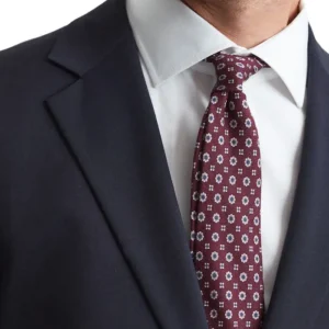 Dark Blue Mens 2 Piece Stylish Business Suit Collar