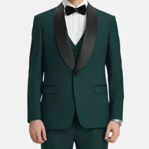 Dark Green Mens Wedding Suit 3 Piece Tuxedo