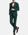 Dark Green Mens Wedding Suit 3 Piece Tuxedo Style