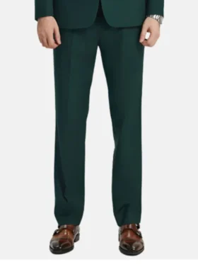 Dark Green Mens Wedding Suit 3 Piece Tuxedo Trouser