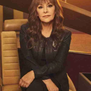 Deanna Troi Star Trek Picard S03 Black Jacket For Sale
