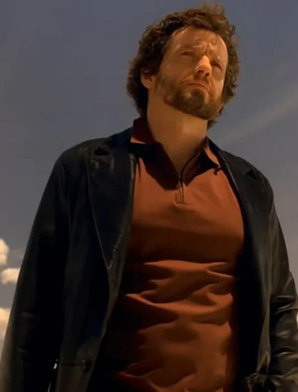 Declan Breaking Bad Black Leather Blazer Front