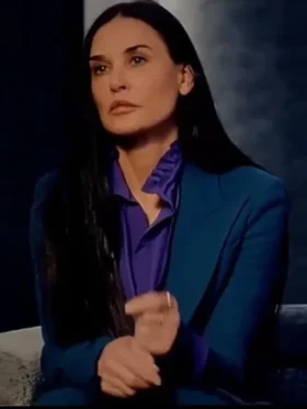 Demi Moore The Substance Blue Blazer