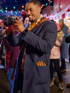 Dez Christmas With A Kiss Blue Coat