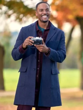 Dez Christmas With A Kiss Blue Coat For Sale