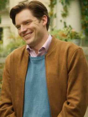 Dominic Sherwood Haunted Wedding Brown Jacket For Sale