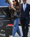 Eiza Gonzalez Rocks A Brown Leather Jacket For Sale