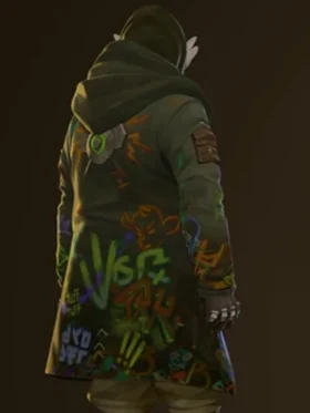 Ekko Arcane Green Hooded Jacket For Sale