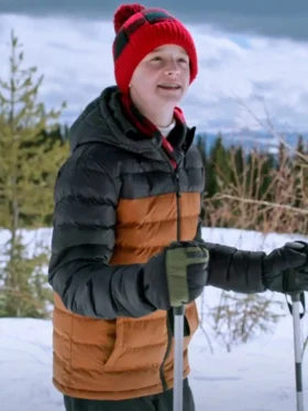 Elijah Fox Snowy with a Chance of Christmas Puffer Jacket For Sale