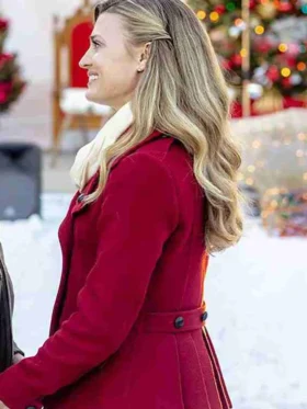Ellie Hartman Christmas in Love Red Wool Coat