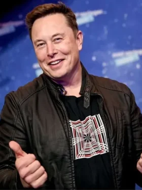 Elon Musk Tesla Event Black Jacket For Sale