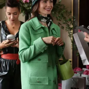 Emily Cooper Emily in Paris Green Wool Coat