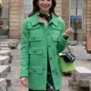 Emily Cooper Emily in Paris Green Wool Coat For Sale