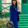 Emily Cooper Emily in Paris S04 Blue Blazer For Sale
