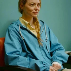 Emma Stone Kinds of Kindness Blue Hooded Jacket