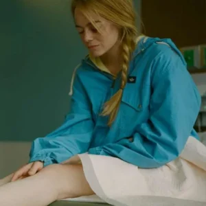 Emma Stone Kinds of Kindness Blue Hooded Jacket For Sale