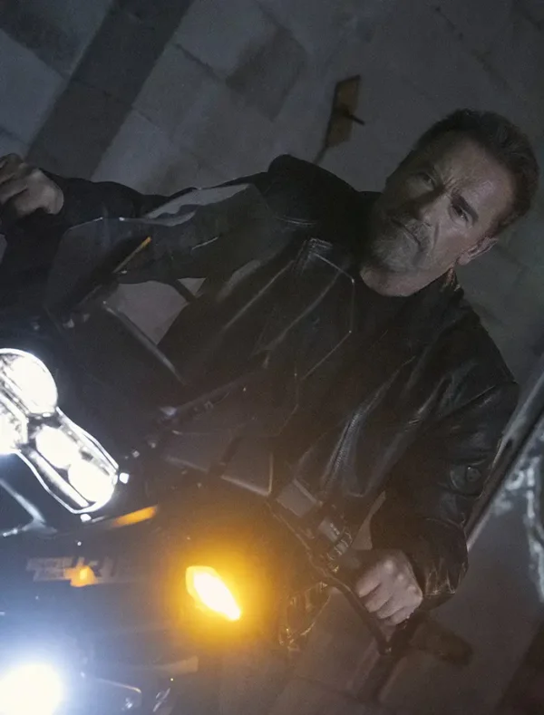 FUBAR Arnold Schwarzenegger Black Biker Leather Jacket