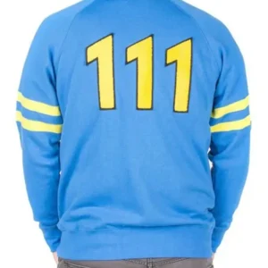 Fallout 4 Vault Blue Varsity Jacket Back