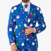 Festivity Blue Mens Trendy 2 Piece Suit