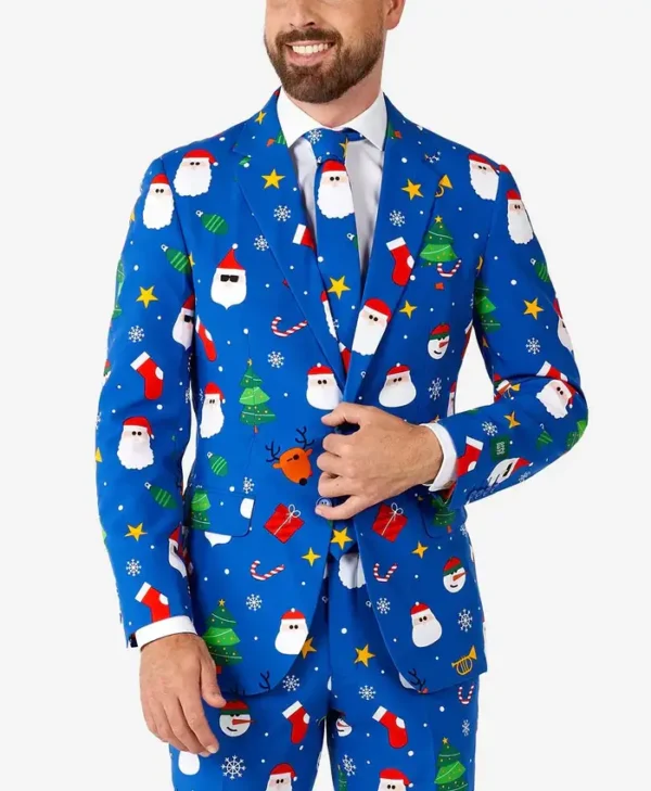 Festivity Blue Mens Trendy 2 Piece Suit