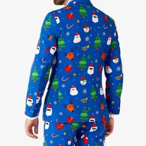 Festivity Blue Mens Trendy 2 Piece Suit Back