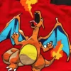 Fire Type Pokemon Mountain Red Jacket For Sale