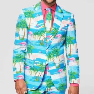 Flaminguy Colorful Mens 2 Piece Suit