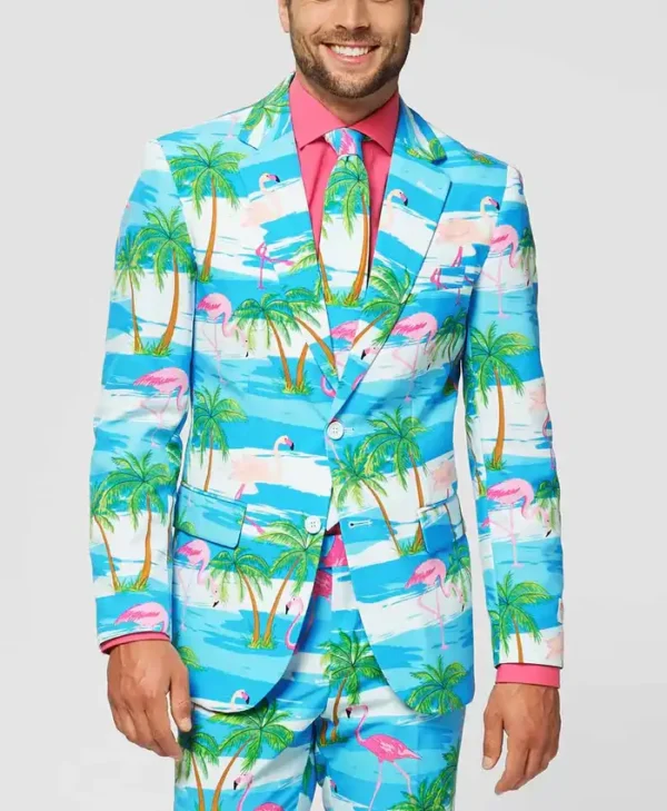 Flaminguy Colorful Mens 2 Piece Suit