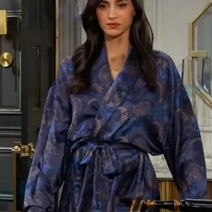 Gabi Hernandez Days Of Our Lives Paisley Print Robe front