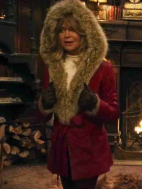 Goldie Hawn The Christmas Chronicles Shearling Coat