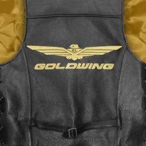 Goldwing Motorcycle Rider Black Vest Back