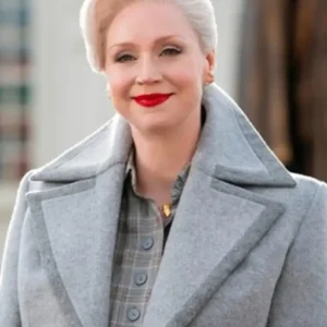 Gwendoline Christie Wednesday Grey Coat