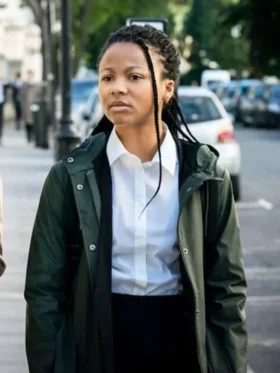 Harper Stern Industry Green Coat For Sale