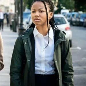 Harper Stern Industry Green Coat For Sale