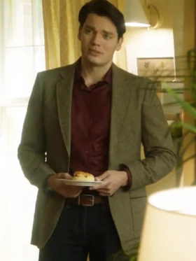 Haunted Wedding Dominic Sherwood Grey Blazer