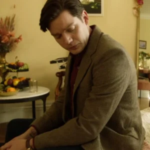 Haunted Wedding Dominic Sherwood Grey Blazer For Sale