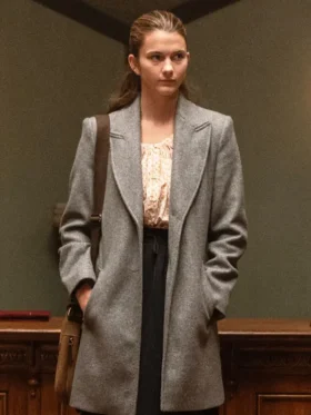 Heretic Chloe East Grey Wool Coat For Sale