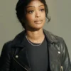 High Potential Daphne Forrester Black Leather Jacket For Sale