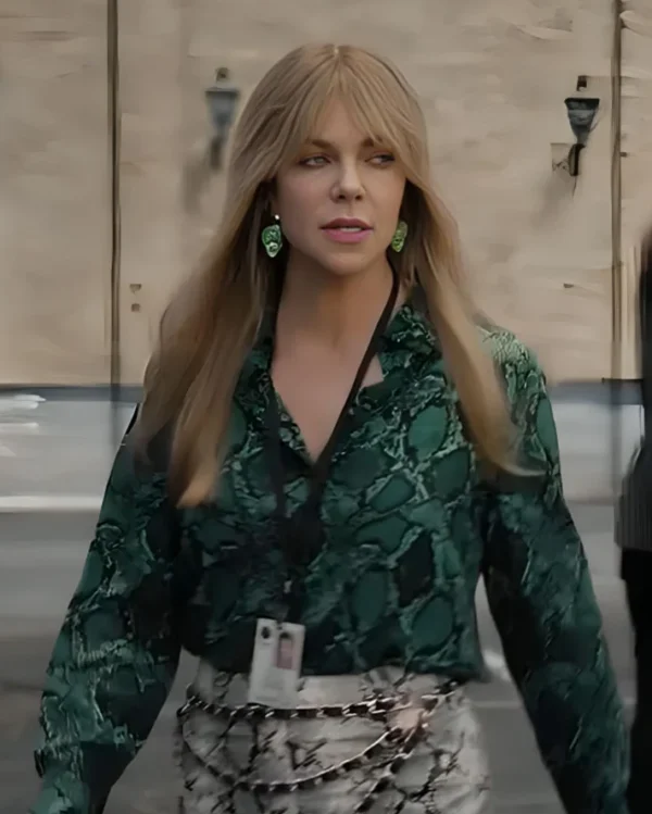 High Potential Kaitlin Olson Green Snake Shirt