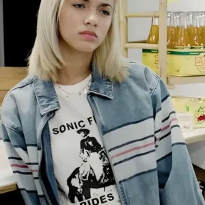 High Potential S01 Amirah J Striped Denim Jacket