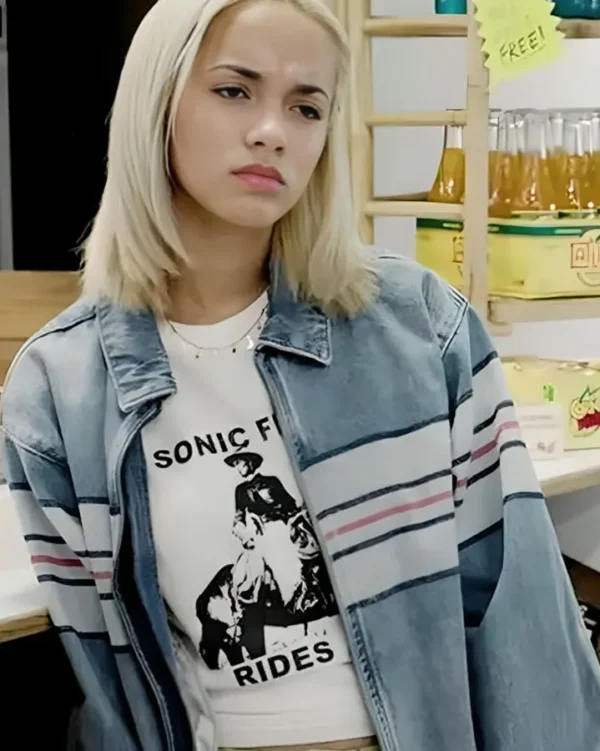 High Potential S01 Amirah J Striped Denim Jacket
