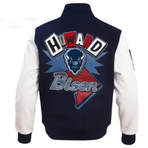 Howard Bison Wool Varsity Jacket Back