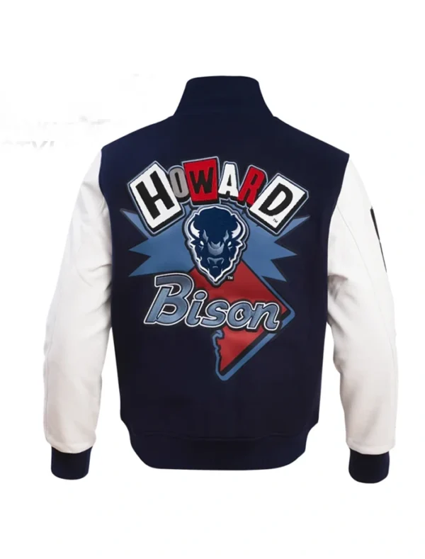 Howard Bison Wool Varsity Jacket Back