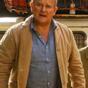 Hugh Bonneville Paddington in Peru Beige Jacket