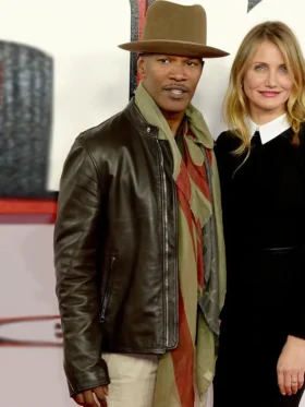 Jamie Foxx Back in Action Brown Leather Jacket Brown