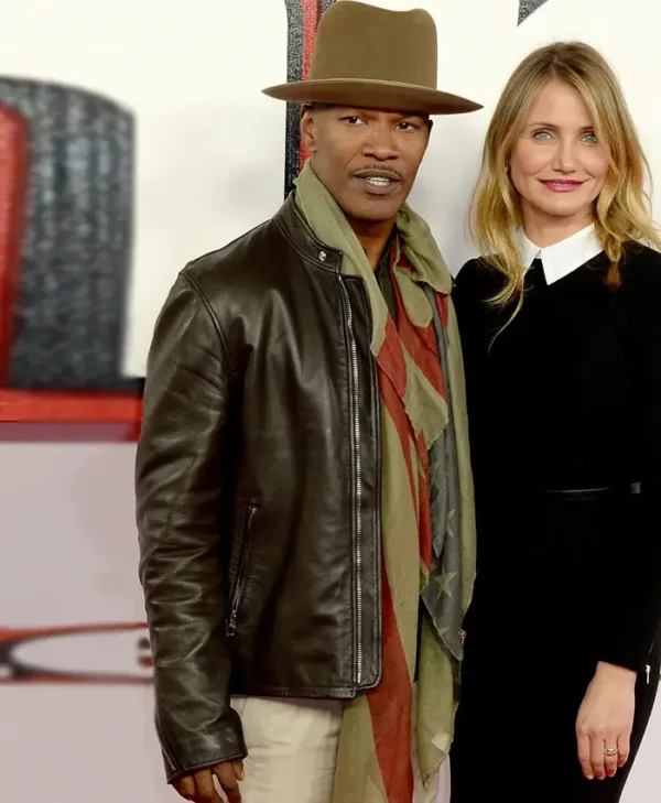 Jamie Foxx Back in Action Brown Leather Jacket Brown