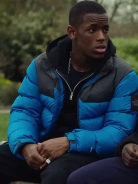 Jamie Top Boy S03 Blue Puffer Jacket