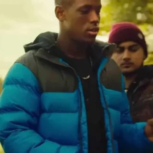 Jamie Top Boy S03 Blue Puffer Jacket For Sale