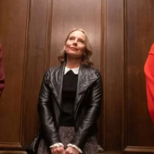 Jan Only Murders in the Building Black Real Leather Jacket