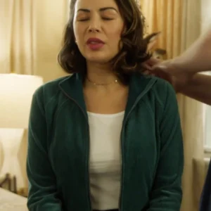 Janel Parrish Haunted Wedding Green Jacket For Sale